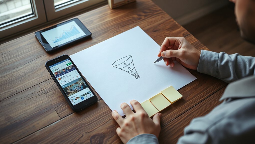 social media marketing funnel  mapping